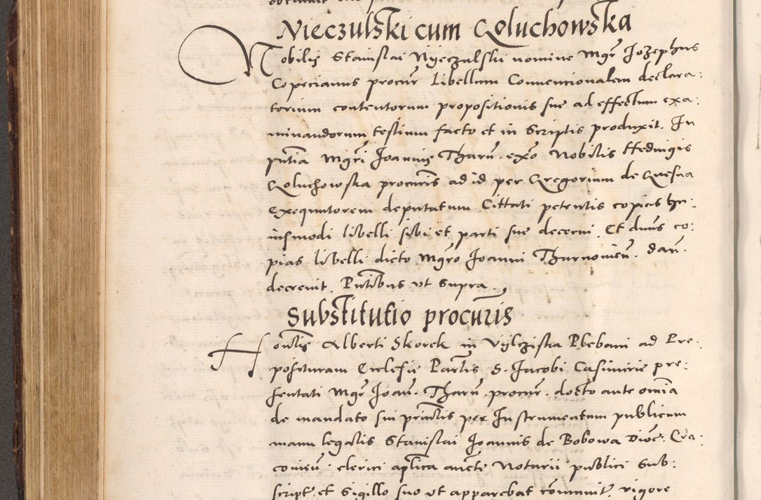Zdjęcie nr 384 dla obiektu archiwalnego: Acta actorum causarum, sentenciarum tam diffinitivarum quam interloquutoriarum, decretorum, obligationum, quietationum et constitucionum procuratorum coram reverendo domino Bartholomeo Ganthkowsky cancellario Gnesnensi, archidiacono et reverendissimi in Christo patris domini Andree Dei gratia episcopi Cracoviensis vicario in spiritualibus generali Cracoviensi ad annum Domini millesimum quingentesimum quingentesimum primum, cuius indictio nona, pontificatus sanctissimi in Christo patris domini Julii divina providencia pape tercii, annus secundus (sic!) felici omine incipiutur.