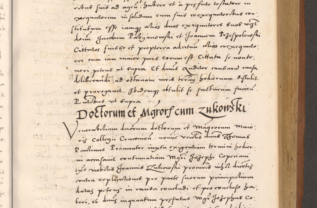 Zdjęcie nr 365 dla obiektu archiwalnego: Acta actorum causarum, sentenciarum tam diffinitivarum quam interloquutoriarum, decretorum, obligationum, quietationum et constitucionum procuratorum coram reverendo domino Bartholomeo Ganthkowsky cancellario Gnesnensi, archidiacono et reverendissimi in Christo patris domini Andree Dei gratia episcopi Cracoviensis vicario in spiritualibus generali Cracoviensi ad annum Domini millesimum quingentesimum quingentesimum primum, cuius indictio nona, pontificatus sanctissimi in Christo patris domini Julii divina providencia pape tercii, annus secundus (sic!) felici omine incipiutur.