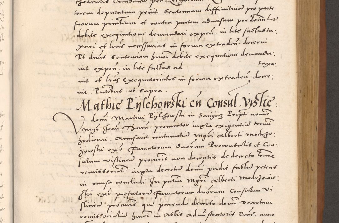 Zdjęcie nr 357 dla obiektu archiwalnego: Acta actorum causarum, sentenciarum tam diffinitivarum quam interloquutoriarum, decretorum, obligationum, quietationum et constitucionum procuratorum coram reverendo domino Bartholomeo Ganthkowsky cancellario Gnesnensi, archidiacono et reverendissimi in Christo patris domini Andree Dei gratia episcopi Cracoviensis vicario in spiritualibus generali Cracoviensi ad annum Domini millesimum quingentesimum quingentesimum primum, cuius indictio nona, pontificatus sanctissimi in Christo patris domini Julii divina providencia pape tercii, annus secundus (sic!) felici omine incipiutur.