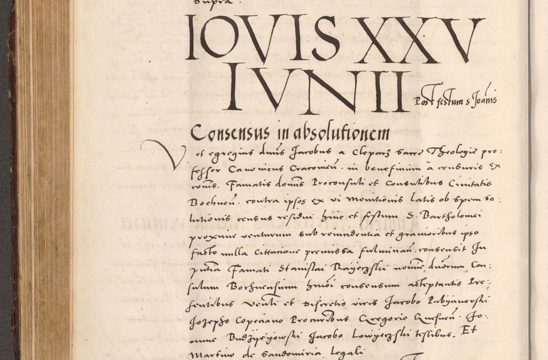 Zdjęcie nr 354 dla obiektu archiwalnego: Acta actorum causarum, sentenciarum tam diffinitivarum quam interloquutoriarum, decretorum, obligationum, quietationum et constitucionum procuratorum coram reverendo domino Bartholomeo Ganthkowsky cancellario Gnesnensi, archidiacono et reverendissimi in Christo patris domini Andree Dei gratia episcopi Cracoviensis vicario in spiritualibus generali Cracoviensi ad annum Domini millesimum quingentesimum quingentesimum primum, cuius indictio nona, pontificatus sanctissimi in Christo patris domini Julii divina providencia pape tercii, annus secundus (sic!) felici omine incipiutur.
