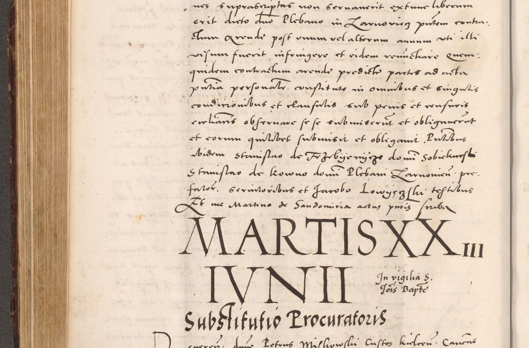 Zdjęcie nr 344 dla obiektu archiwalnego: Acta actorum causarum, sentenciarum tam diffinitivarum quam interloquutoriarum, decretorum, obligationum, quietationum et constitucionum procuratorum coram reverendo domino Bartholomeo Ganthkowsky cancellario Gnesnensi, archidiacono et reverendissimi in Christo patris domini Andree Dei gratia episcopi Cracoviensis vicario in spiritualibus generali Cracoviensi ad annum Domini millesimum quingentesimum quingentesimum primum, cuius indictio nona, pontificatus sanctissimi in Christo patris domini Julii divina providencia pape tercii, annus secundus (sic!) felici omine incipiutur.