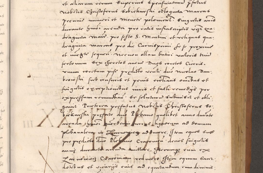 Zdjęcie nr 343 dla obiektu archiwalnego: Acta actorum causarum, sentenciarum tam diffinitivarum quam interloquutoriarum, decretorum, obligationum, quietationum et constitucionum procuratorum coram reverendo domino Bartholomeo Ganthkowsky cancellario Gnesnensi, archidiacono et reverendissimi in Christo patris domini Andree Dei gratia episcopi Cracoviensis vicario in spiritualibus generali Cracoviensi ad annum Domini millesimum quingentesimum quingentesimum primum, cuius indictio nona, pontificatus sanctissimi in Christo patris domini Julii divina providencia pape tercii, annus secundus (sic!) felici omine incipiutur.