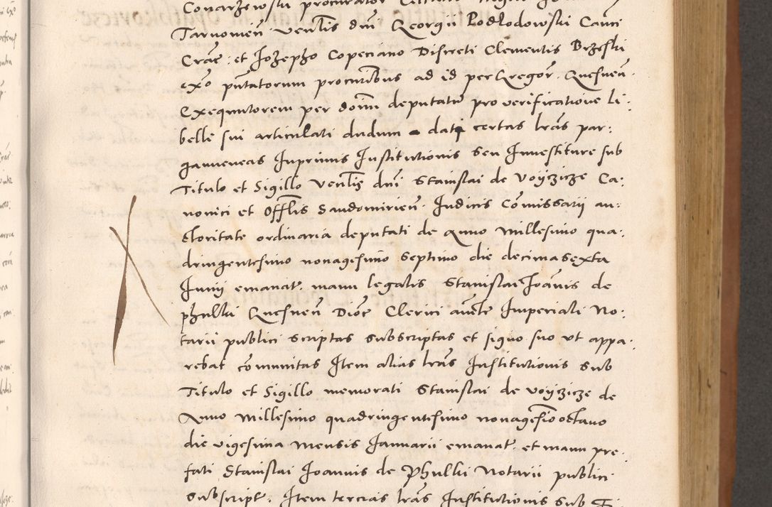Zdjęcie nr 337 dla obiektu archiwalnego: Acta actorum causarum, sentenciarum tam diffinitivarum quam interloquutoriarum, decretorum, obligationum, quietationum et constitucionum procuratorum coram reverendo domino Bartholomeo Ganthkowsky cancellario Gnesnensi, archidiacono et reverendissimi in Christo patris domini Andree Dei gratia episcopi Cracoviensis vicario in spiritualibus generali Cracoviensi ad annum Domini millesimum quingentesimum quingentesimum primum, cuius indictio nona, pontificatus sanctissimi in Christo patris domini Julii divina providencia pape tercii, annus secundus (sic!) felici omine incipiutur.