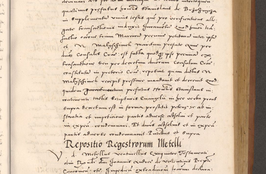 Zdjęcie nr 331 dla obiektu archiwalnego: Acta actorum causarum, sentenciarum tam diffinitivarum quam interloquutoriarum, decretorum, obligationum, quietationum et constitucionum procuratorum coram reverendo domino Bartholomeo Ganthkowsky cancellario Gnesnensi, archidiacono et reverendissimi in Christo patris domini Andree Dei gratia episcopi Cracoviensis vicario in spiritualibus generali Cracoviensi ad annum Domini millesimum quingentesimum quingentesimum primum, cuius indictio nona, pontificatus sanctissimi in Christo patris domini Julii divina providencia pape tercii, annus secundus (sic!) felici omine incipiutur.