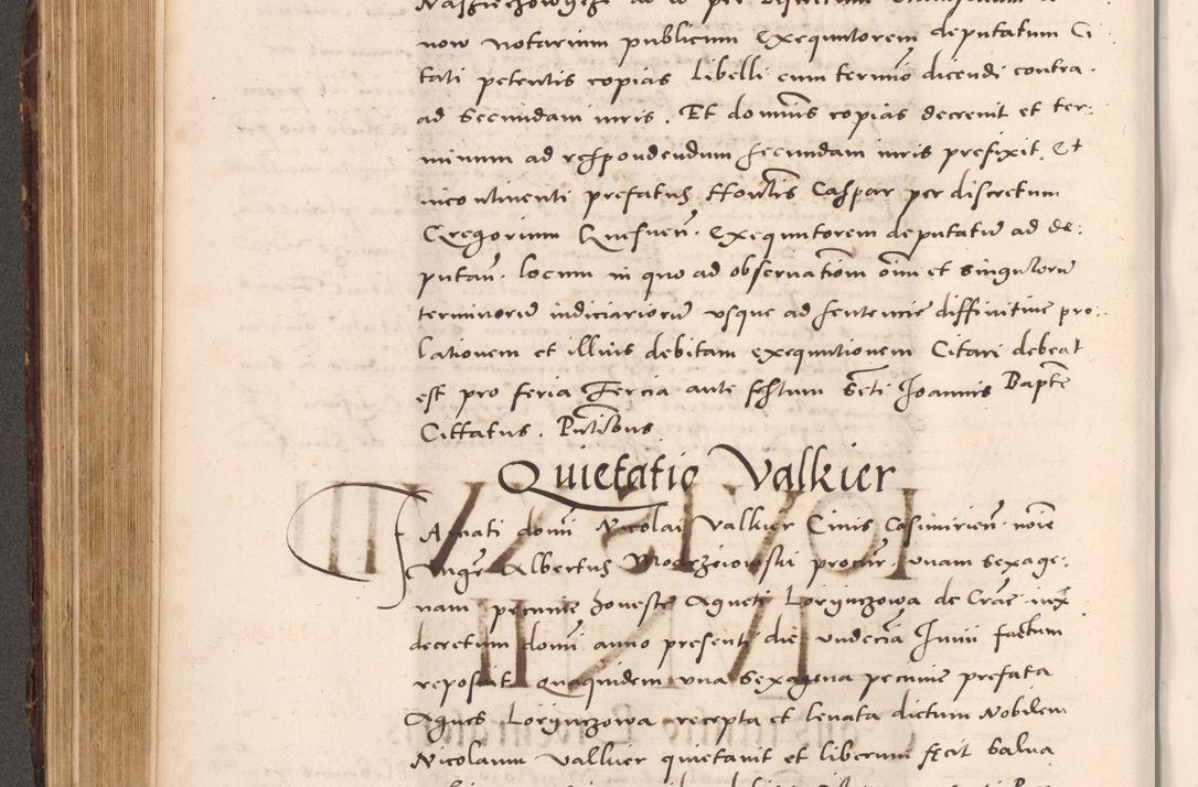 Zdjęcie nr 328 dla obiektu archiwalnego: Acta actorum causarum, sentenciarum tam diffinitivarum quam interloquutoriarum, decretorum, obligationum, quietationum et constitucionum procuratorum coram reverendo domino Bartholomeo Ganthkowsky cancellario Gnesnensi, archidiacono et reverendissimi in Christo patris domini Andree Dei gratia episcopi Cracoviensis vicario in spiritualibus generali Cracoviensi ad annum Domini millesimum quingentesimum quingentesimum primum, cuius indictio nona, pontificatus sanctissimi in Christo patris domini Julii divina providencia pape tercii, annus secundus (sic!) felici omine incipiutur.