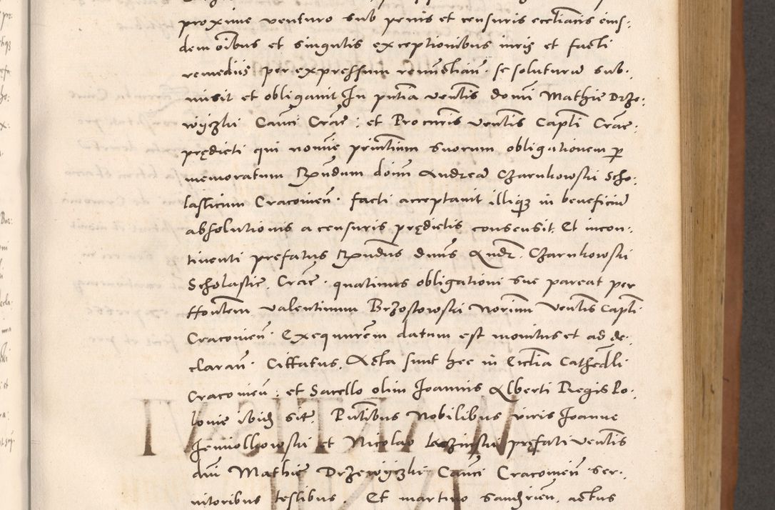 Zdjęcie nr 317 dla obiektu archiwalnego: Acta actorum causarum, sentenciarum tam diffinitivarum quam interloquutoriarum, decretorum, obligationum, quietationum et constitucionum procuratorum coram reverendo domino Bartholomeo Ganthkowsky cancellario Gnesnensi, archidiacono et reverendissimi in Christo patris domini Andree Dei gratia episcopi Cracoviensis vicario in spiritualibus generali Cracoviensi ad annum Domini millesimum quingentesimum quingentesimum primum, cuius indictio nona, pontificatus sanctissimi in Christo patris domini Julii divina providencia pape tercii, annus secundus (sic!) felici omine incipiutur.