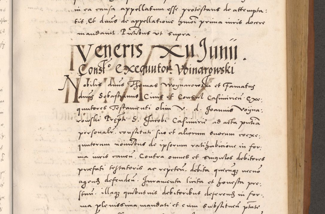 Zdjęcie nr 309 dla obiektu archiwalnego: Acta actorum causarum, sentenciarum tam diffinitivarum quam interloquutoriarum, decretorum, obligationum, quietationum et constitucionum procuratorum coram reverendo domino Bartholomeo Ganthkowsky cancellario Gnesnensi, archidiacono et reverendissimi in Christo patris domini Andree Dei gratia episcopi Cracoviensis vicario in spiritualibus generali Cracoviensi ad annum Domini millesimum quingentesimum quingentesimum primum, cuius indictio nona, pontificatus sanctissimi in Christo patris domini Julii divina providencia pape tercii, annus secundus (sic!) felici omine incipiutur.