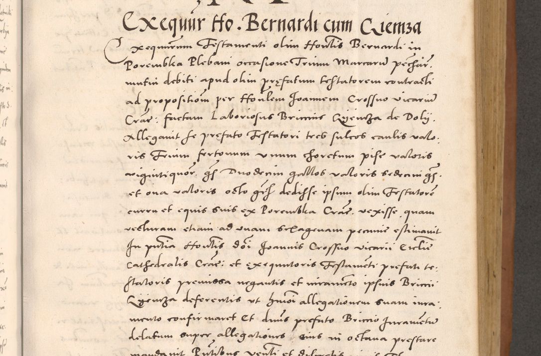 Zdjęcie nr 303 dla obiektu archiwalnego: Acta actorum causarum, sentenciarum tam diffinitivarum quam interloquutoriarum, decretorum, obligationum, quietationum et constitucionum procuratorum coram reverendo domino Bartholomeo Ganthkowsky cancellario Gnesnensi, archidiacono et reverendissimi in Christo patris domini Andree Dei gratia episcopi Cracoviensis vicario in spiritualibus generali Cracoviensi ad annum Domini millesimum quingentesimum quingentesimum primum, cuius indictio nona, pontificatus sanctissimi in Christo patris domini Julii divina providencia pape tercii, annus secundus (sic!) felici omine incipiutur.