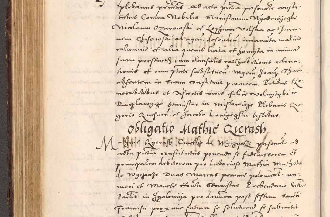 Zdjęcie nr 280 dla obiektu archiwalnego: Acta actorum causarum, sentenciarum tam diffinitivarum quam interloquutoriarum, decretorum, obligationum, quietationum et constitucionum procuratorum coram reverendo domino Bartholomeo Ganthkowsky cancellario Gnesnensi, archidiacono et reverendissimi in Christo patris domini Andree Dei gratia episcopi Cracoviensis vicario in spiritualibus generali Cracoviensi ad annum Domini millesimum quingentesimum quingentesimum primum, cuius indictio nona, pontificatus sanctissimi in Christo patris domini Julii divina providencia pape tercii, annus secundus (sic!) felici omine incipiutur.