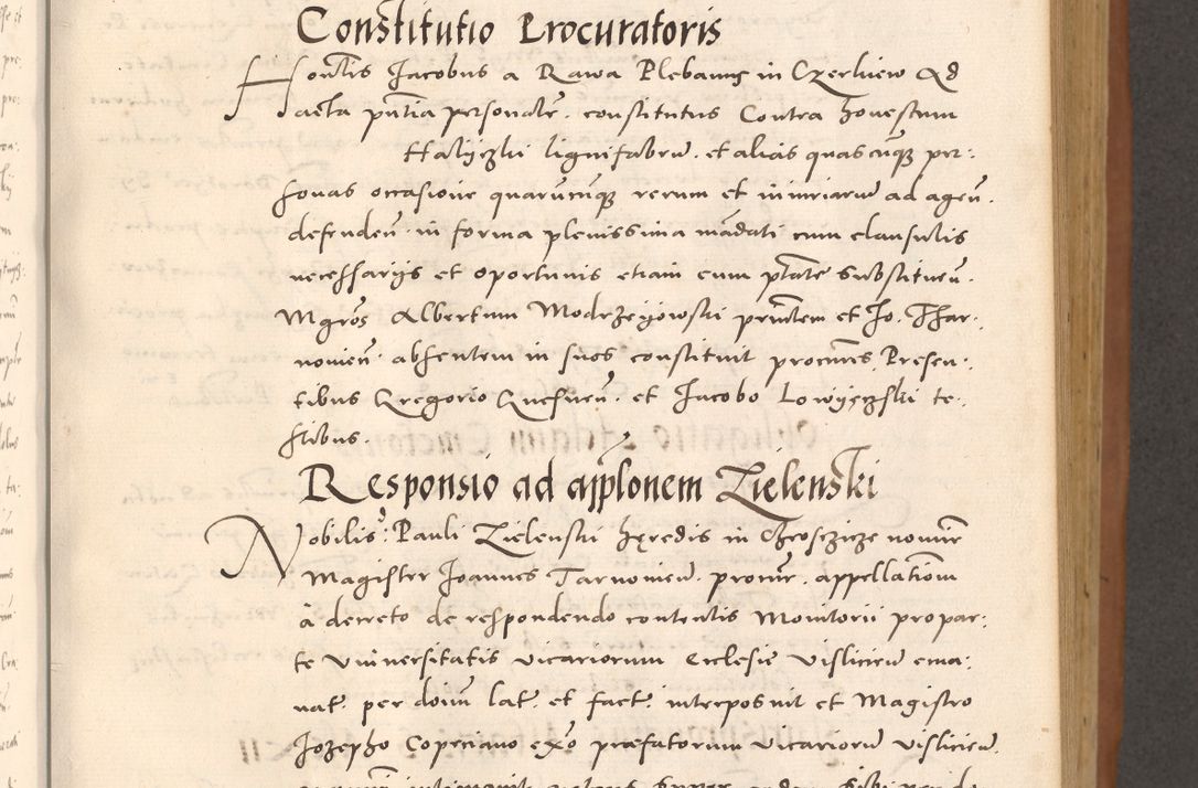 Zdjęcie nr 261 dla obiektu archiwalnego: Acta actorum causarum, sentenciarum tam diffinitivarum quam interloquutoriarum, decretorum, obligationum, quietationum et constitucionum procuratorum coram reverendo domino Bartholomeo Ganthkowsky cancellario Gnesnensi, archidiacono et reverendissimi in Christo patris domini Andree Dei gratia episcopi Cracoviensis vicario in spiritualibus generali Cracoviensi ad annum Domini millesimum quingentesimum quingentesimum primum, cuius indictio nona, pontificatus sanctissimi in Christo patris domini Julii divina providencia pape tercii, annus secundus (sic!) felici omine incipiutur.