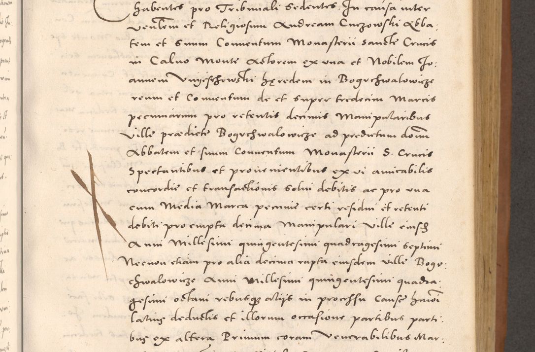 Zdjęcie nr 253 dla obiektu archiwalnego: Acta actorum causarum, sentenciarum tam diffinitivarum quam interloquutoriarum, decretorum, obligationum, quietationum et constitucionum procuratorum coram reverendo domino Bartholomeo Ganthkowsky cancellario Gnesnensi, archidiacono et reverendissimi in Christo patris domini Andree Dei gratia episcopi Cracoviensis vicario in spiritualibus generali Cracoviensi ad annum Domini millesimum quingentesimum quingentesimum primum, cuius indictio nona, pontificatus sanctissimi in Christo patris domini Julii divina providencia pape tercii, annus secundus (sic!) felici omine incipiutur.