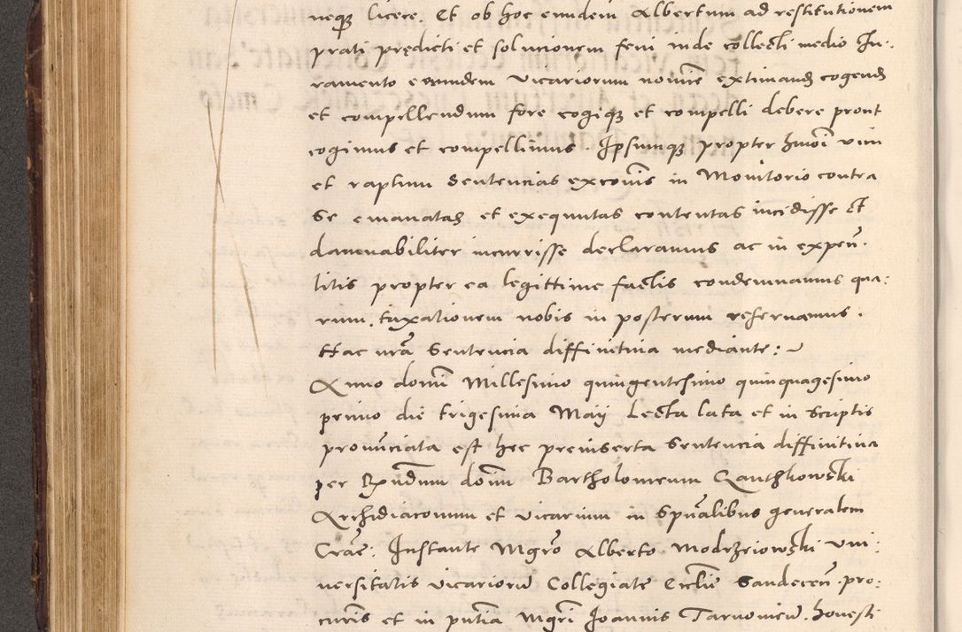 Zdjęcie nr 252 dla obiektu archiwalnego: Acta actorum causarum, sentenciarum tam diffinitivarum quam interloquutoriarum, decretorum, obligationum, quietationum et constitucionum procuratorum coram reverendo domino Bartholomeo Ganthkowsky cancellario Gnesnensi, archidiacono et reverendissimi in Christo patris domini Andree Dei gratia episcopi Cracoviensis vicario in spiritualibus generali Cracoviensi ad annum Domini millesimum quingentesimum quingentesimum primum, cuius indictio nona, pontificatus sanctissimi in Christo patris domini Julii divina providencia pape tercii, annus secundus (sic!) felici omine incipiutur.