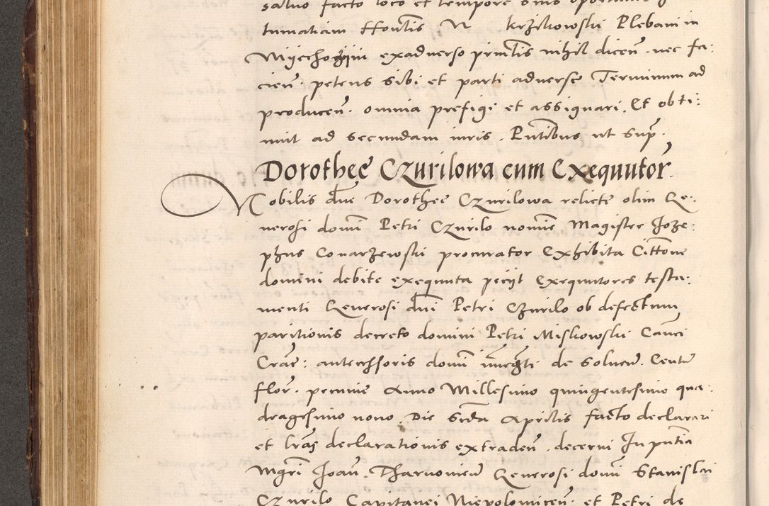 Zdjęcie nr 242 dla obiektu archiwalnego: Acta actorum causarum, sentenciarum tam diffinitivarum quam interloquutoriarum, decretorum, obligationum, quietationum et constitucionum procuratorum coram reverendo domino Bartholomeo Ganthkowsky cancellario Gnesnensi, archidiacono et reverendissimi in Christo patris domini Andree Dei gratia episcopi Cracoviensis vicario in spiritualibus generali Cracoviensi ad annum Domini millesimum quingentesimum quingentesimum primum, cuius indictio nona, pontificatus sanctissimi in Christo patris domini Julii divina providencia pape tercii, annus secundus (sic!) felici omine incipiutur.