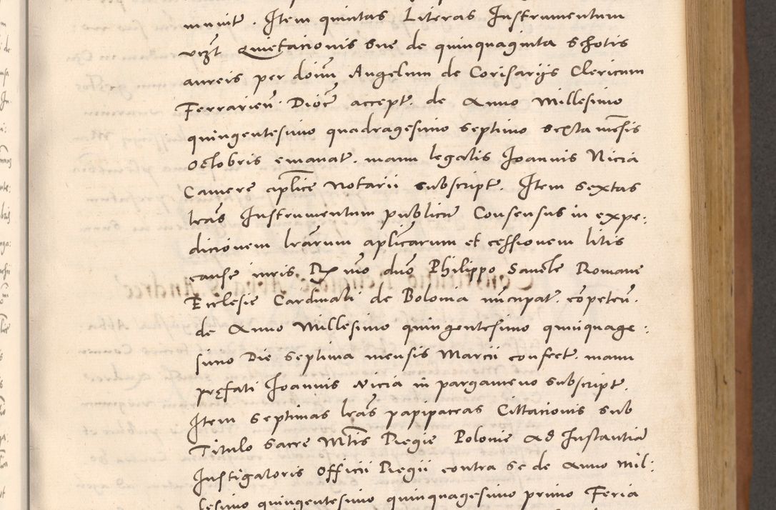 Zdjęcie nr 231 dla obiektu archiwalnego: Acta actorum causarum, sentenciarum tam diffinitivarum quam interloquutoriarum, decretorum, obligationum, quietationum et constitucionum procuratorum coram reverendo domino Bartholomeo Ganthkowsky cancellario Gnesnensi, archidiacono et reverendissimi in Christo patris domini Andree Dei gratia episcopi Cracoviensis vicario in spiritualibus generali Cracoviensi ad annum Domini millesimum quingentesimum quingentesimum primum, cuius indictio nona, pontificatus sanctissimi in Christo patris domini Julii divina providencia pape tercii, annus secundus (sic!) felici omine incipiutur.