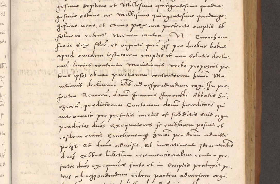 Zdjęcie nr 213 dla obiektu archiwalnego: Acta actorum causarum, sentenciarum tam diffinitivarum quam interloquutoriarum, decretorum, obligationum, quietationum et constitucionum procuratorum coram reverendo domino Bartholomeo Ganthkowsky cancellario Gnesnensi, archidiacono et reverendissimi in Christo patris domini Andree Dei gratia episcopi Cracoviensis vicario in spiritualibus generali Cracoviensi ad annum Domini millesimum quingentesimum quingentesimum primum, cuius indictio nona, pontificatus sanctissimi in Christo patris domini Julii divina providencia pape tercii, annus secundus (sic!) felici omine incipiutur.