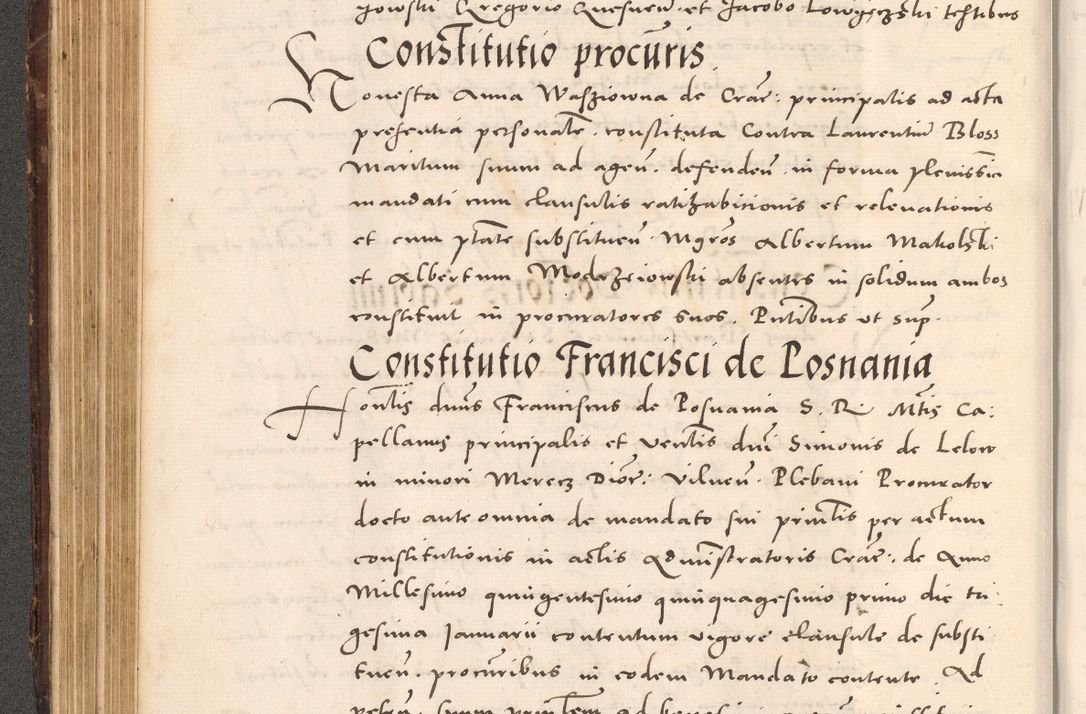 Zdjęcie nr 208 dla obiektu archiwalnego: Acta actorum causarum, sentenciarum tam diffinitivarum quam interloquutoriarum, decretorum, obligationum, quietationum et constitucionum procuratorum coram reverendo domino Bartholomeo Ganthkowsky cancellario Gnesnensi, archidiacono et reverendissimi in Christo patris domini Andree Dei gratia episcopi Cracoviensis vicario in spiritualibus generali Cracoviensi ad annum Domini millesimum quingentesimum quingentesimum primum, cuius indictio nona, pontificatus sanctissimi in Christo patris domini Julii divina providencia pape tercii, annus secundus (sic!) felici omine incipiutur.