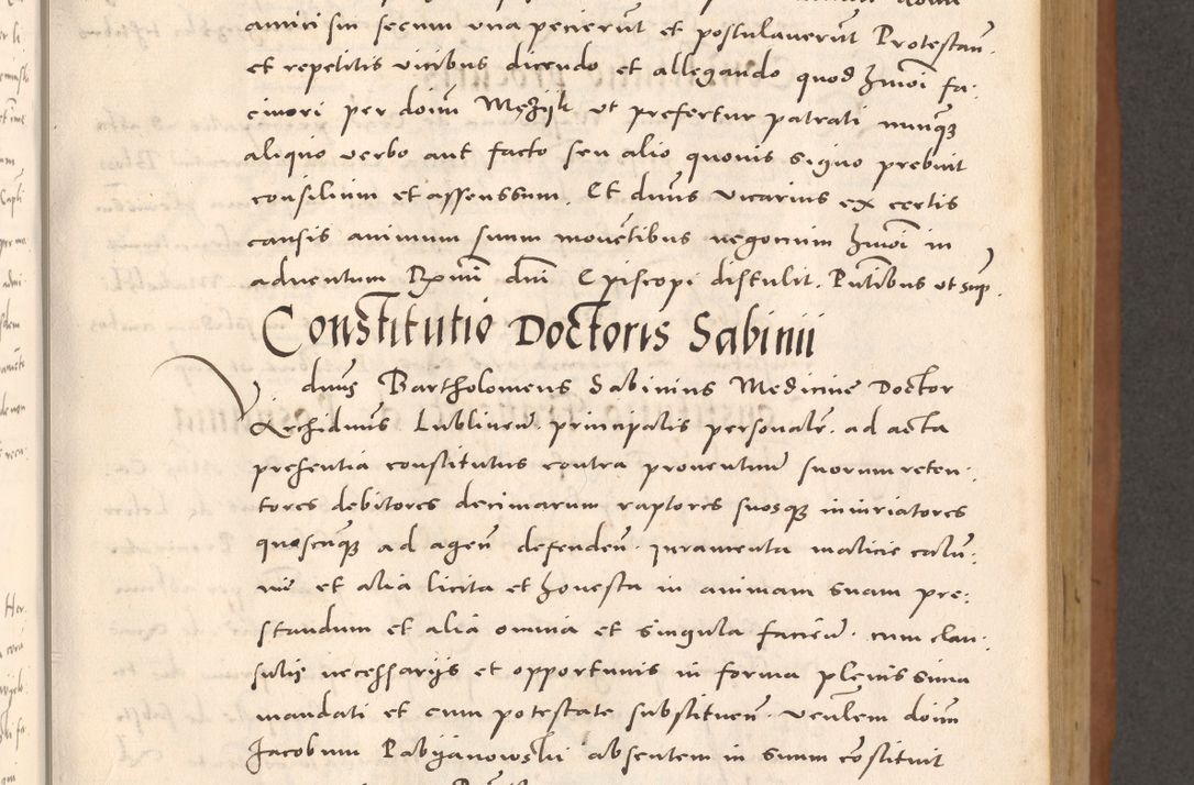 Zdjęcie nr 207 dla obiektu archiwalnego: Acta actorum causarum, sentenciarum tam diffinitivarum quam interloquutoriarum, decretorum, obligationum, quietationum et constitucionum procuratorum coram reverendo domino Bartholomeo Ganthkowsky cancellario Gnesnensi, archidiacono et reverendissimi in Christo patris domini Andree Dei gratia episcopi Cracoviensis vicario in spiritualibus generali Cracoviensi ad annum Domini millesimum quingentesimum quingentesimum primum, cuius indictio nona, pontificatus sanctissimi in Christo patris domini Julii divina providencia pape tercii, annus secundus (sic!) felici omine incipiutur.