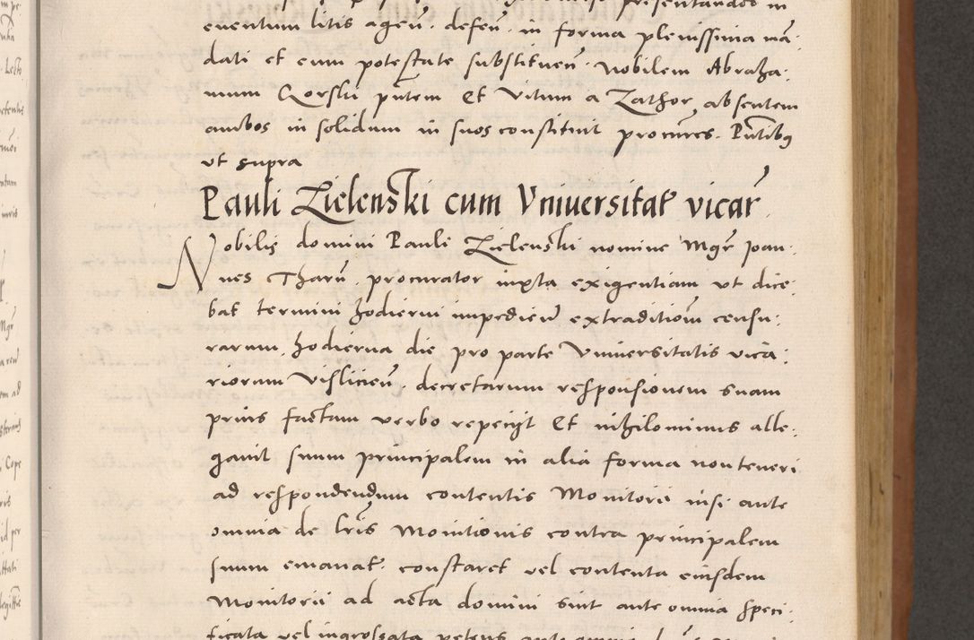 Zdjęcie nr 201 dla obiektu archiwalnego: Acta actorum causarum, sentenciarum tam diffinitivarum quam interloquutoriarum, decretorum, obligationum, quietationum et constitucionum procuratorum coram reverendo domino Bartholomeo Ganthkowsky cancellario Gnesnensi, archidiacono et reverendissimi in Christo patris domini Andree Dei gratia episcopi Cracoviensis vicario in spiritualibus generali Cracoviensi ad annum Domini millesimum quingentesimum quingentesimum primum, cuius indictio nona, pontificatus sanctissimi in Christo patris domini Julii divina providencia pape tercii, annus secundus (sic!) felici omine incipiutur.