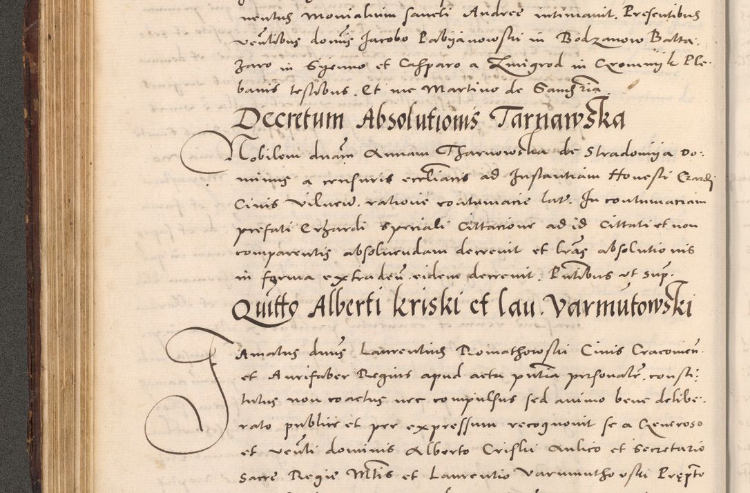 Zdjęcie nr 174 dla obiektu archiwalnego: Acta actorum causarum, sentenciarum tam diffinitivarum quam interloquutoriarum, decretorum, obligationum, quietationum et constitucionum procuratorum coram reverendo domino Bartholomeo Ganthkowsky cancellario Gnesnensi, archidiacono et reverendissimi in Christo patris domini Andree Dei gratia episcopi Cracoviensis vicario in spiritualibus generali Cracoviensi ad annum Domini millesimum quingentesimum quingentesimum primum, cuius indictio nona, pontificatus sanctissimi in Christo patris domini Julii divina providencia pape tercii, annus secundus (sic!) felici omine incipiutur.