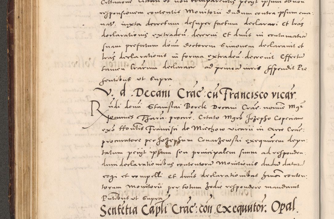 Zdjęcie nr 170 dla obiektu archiwalnego: Acta actorum causarum, sentenciarum tam diffinitivarum quam interloquutoriarum, decretorum, obligationum, quietationum et constitucionum procuratorum coram reverendo domino Bartholomeo Ganthkowsky cancellario Gnesnensi, archidiacono et reverendissimi in Christo patris domini Andree Dei gratia episcopi Cracoviensis vicario in spiritualibus generali Cracoviensi ad annum Domini millesimum quingentesimum quingentesimum primum, cuius indictio nona, pontificatus sanctissimi in Christo patris domini Julii divina providencia pape tercii, annus secundus (sic!) felici omine incipiutur.
