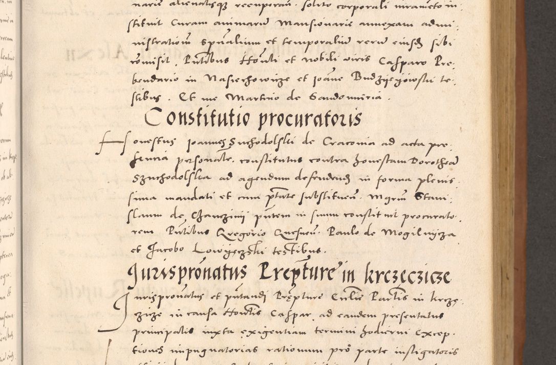 Zdjęcie nr 161 dla obiektu archiwalnego: Acta actorum causarum, sentenciarum tam diffinitivarum quam interloquutoriarum, decretorum, obligationum, quietationum et constitucionum procuratorum coram reverendo domino Bartholomeo Ganthkowsky cancellario Gnesnensi, archidiacono et reverendissimi in Christo patris domini Andree Dei gratia episcopi Cracoviensis vicario in spiritualibus generali Cracoviensi ad annum Domini millesimum quingentesimum quingentesimum primum, cuius indictio nona, pontificatus sanctissimi in Christo patris domini Julii divina providencia pape tercii, annus secundus (sic!) felici omine incipiutur.