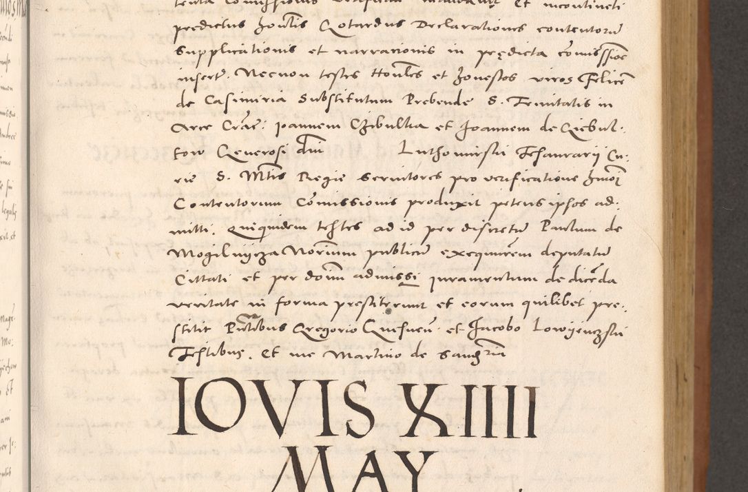 Zdjęcie nr 159 dla obiektu archiwalnego: Acta actorum causarum, sentenciarum tam diffinitivarum quam interloquutoriarum, decretorum, obligationum, quietationum et constitucionum procuratorum coram reverendo domino Bartholomeo Ganthkowsky cancellario Gnesnensi, archidiacono et reverendissimi in Christo patris domini Andree Dei gratia episcopi Cracoviensis vicario in spiritualibus generali Cracoviensi ad annum Domini millesimum quingentesimum quingentesimum primum, cuius indictio nona, pontificatus sanctissimi in Christo patris domini Julii divina providencia pape tercii, annus secundus (sic!) felici omine incipiutur.