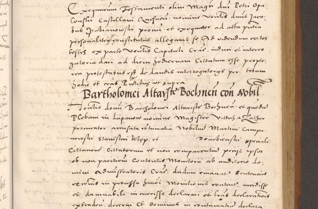 Zdjęcie nr 155 dla obiektu archiwalnego: Acta actorum causarum, sentenciarum tam diffinitivarum quam interloquutoriarum, decretorum, obligationum, quietationum et constitucionum procuratorum coram reverendo domino Bartholomeo Ganthkowsky cancellario Gnesnensi, archidiacono et reverendissimi in Christo patris domini Andree Dei gratia episcopi Cracoviensis vicario in spiritualibus generali Cracoviensi ad annum Domini millesimum quingentesimum quingentesimum primum, cuius indictio nona, pontificatus sanctissimi in Christo patris domini Julii divina providencia pape tercii, annus secundus (sic!) felici omine incipiutur.