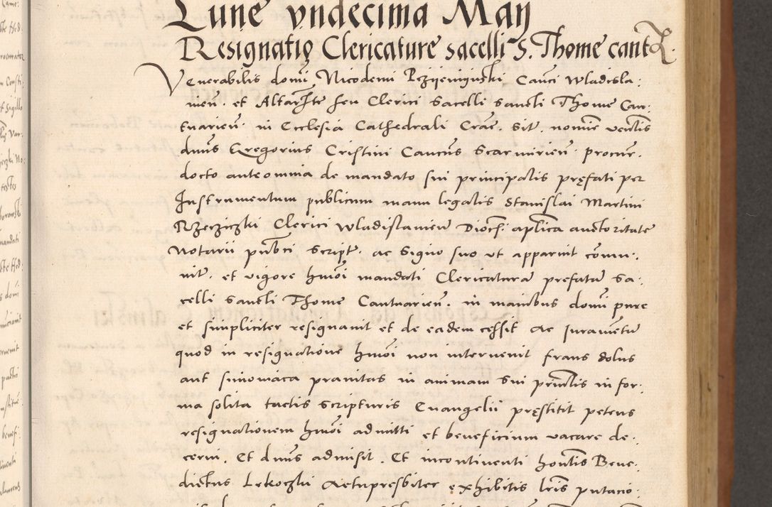 Zdjęcie nr 149 dla obiektu archiwalnego: Acta actorum causarum, sentenciarum tam diffinitivarum quam interloquutoriarum, decretorum, obligationum, quietationum et constitucionum procuratorum coram reverendo domino Bartholomeo Ganthkowsky cancellario Gnesnensi, archidiacono et reverendissimi in Christo patris domini Andree Dei gratia episcopi Cracoviensis vicario in spiritualibus generali Cracoviensi ad annum Domini millesimum quingentesimum quingentesimum primum, cuius indictio nona, pontificatus sanctissimi in Christo patris domini Julii divina providencia pape tercii, annus secundus (sic!) felici omine incipiutur.