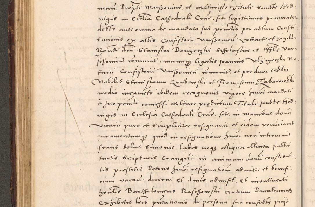 Zdjęcie nr 148 dla obiektu archiwalnego: Acta actorum causarum, sentenciarum tam diffinitivarum quam interloquutoriarum, decretorum, obligationum, quietationum et constitucionum procuratorum coram reverendo domino Bartholomeo Ganthkowsky cancellario Gnesnensi, archidiacono et reverendissimi in Christo patris domini Andree Dei gratia episcopi Cracoviensis vicario in spiritualibus generali Cracoviensi ad annum Domini millesimum quingentesimum quingentesimum primum, cuius indictio nona, pontificatus sanctissimi in Christo patris domini Julii divina providencia pape tercii, annus secundus (sic!) felici omine incipiutur.