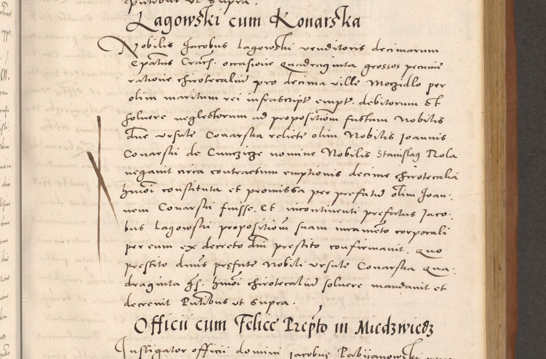 Zdjęcie nr 147 dla obiektu archiwalnego: Acta actorum causarum, sentenciarum tam diffinitivarum quam interloquutoriarum, decretorum, obligationum, quietationum et constitucionum procuratorum coram reverendo domino Bartholomeo Ganthkowsky cancellario Gnesnensi, archidiacono et reverendissimi in Christo patris domini Andree Dei gratia episcopi Cracoviensis vicario in spiritualibus generali Cracoviensi ad annum Domini millesimum quingentesimum quingentesimum primum, cuius indictio nona, pontificatus sanctissimi in Christo patris domini Julii divina providencia pape tercii, annus secundus (sic!) felici omine incipiutur.