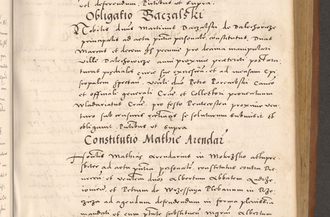 Zdjęcie nr 143 dla obiektu archiwalnego: Acta actorum causarum, sentenciarum tam diffinitivarum quam interloquutoriarum, decretorum, obligationum, quietationum et constitucionum procuratorum coram reverendo domino Bartholomeo Ganthkowsky cancellario Gnesnensi, archidiacono et reverendissimi in Christo patris domini Andree Dei gratia episcopi Cracoviensis vicario in spiritualibus generali Cracoviensi ad annum Domini millesimum quingentesimum quingentesimum primum, cuius indictio nona, pontificatus sanctissimi in Christo patris domini Julii divina providencia pape tercii, annus secundus (sic!) felici omine incipiutur.