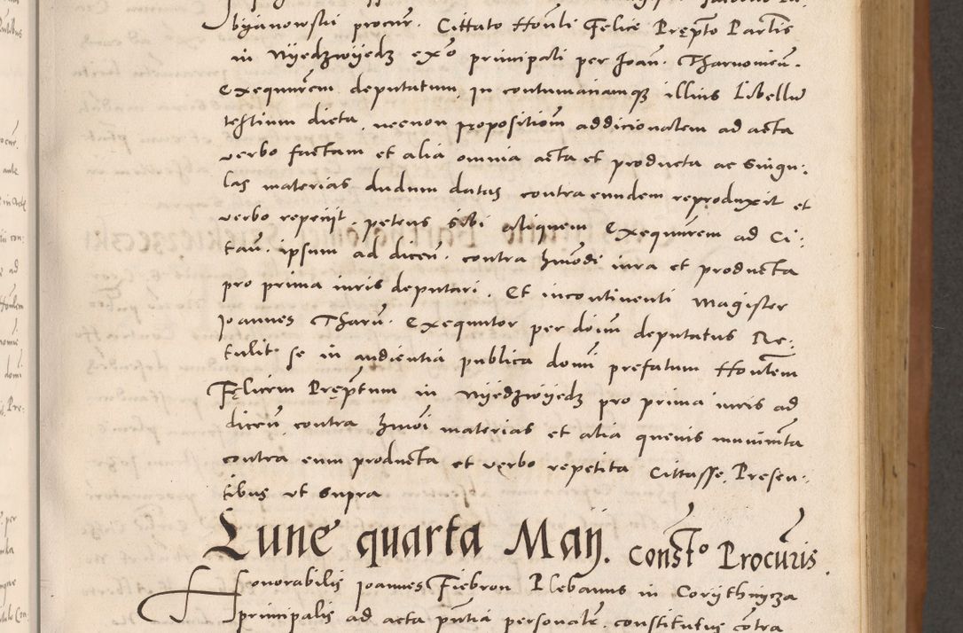 Zdjęcie nr 129 dla obiektu archiwalnego: Acta actorum causarum, sentenciarum tam diffinitivarum quam interloquutoriarum, decretorum, obligationum, quietationum et constitucionum procuratorum coram reverendo domino Bartholomeo Ganthkowsky cancellario Gnesnensi, archidiacono et reverendissimi in Christo patris domini Andree Dei gratia episcopi Cracoviensis vicario in spiritualibus generali Cracoviensi ad annum Domini millesimum quingentesimum quingentesimum primum, cuius indictio nona, pontificatus sanctissimi in Christo patris domini Julii divina providencia pape tercii, annus secundus (sic!) felici omine incipiutur.