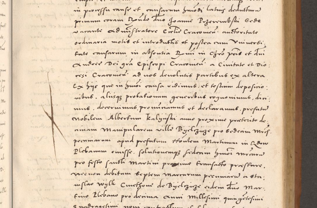 Zdjęcie nr 123 dla obiektu archiwalnego: Acta actorum causarum, sentenciarum tam diffinitivarum quam interloquutoriarum, decretorum, obligationum, quietationum et constitucionum procuratorum coram reverendo domino Bartholomeo Ganthkowsky cancellario Gnesnensi, archidiacono et reverendissimi in Christo patris domini Andree Dei gratia episcopi Cracoviensis vicario in spiritualibus generali Cracoviensi ad annum Domini millesimum quingentesimum quingentesimum primum, cuius indictio nona, pontificatus sanctissimi in Christo patris domini Julii divina providencia pape tercii, annus secundus (sic!) felici omine incipiutur.