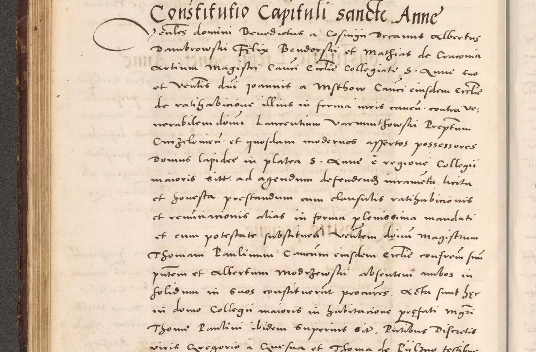 Zdjęcie nr 112 dla obiektu archiwalnego: Acta actorum causarum, sentenciarum tam diffinitivarum quam interloquutoriarum, decretorum, obligationum, quietationum et constitucionum procuratorum coram reverendo domino Bartholomeo Ganthkowsky cancellario Gnesnensi, archidiacono et reverendissimi in Christo patris domini Andree Dei gratia episcopi Cracoviensis vicario in spiritualibus generali Cracoviensi ad annum Domini millesimum quingentesimum quingentesimum primum, cuius indictio nona, pontificatus sanctissimi in Christo patris domini Julii divina providencia pape tercii, annus secundus (sic!) felici omine incipiutur.