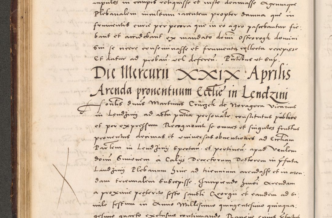 Zdjęcie nr 110 dla obiektu archiwalnego: Acta actorum causarum, sentenciarum tam diffinitivarum quam interloquutoriarum, decretorum, obligationum, quietationum et constitucionum procuratorum coram reverendo domino Bartholomeo Ganthkowsky cancellario Gnesnensi, archidiacono et reverendissimi in Christo patris domini Andree Dei gratia episcopi Cracoviensis vicario in spiritualibus generali Cracoviensi ad annum Domini millesimum quingentesimum quingentesimum primum, cuius indictio nona, pontificatus sanctissimi in Christo patris domini Julii divina providencia pape tercii, annus secundus (sic!) felici omine incipiutur.