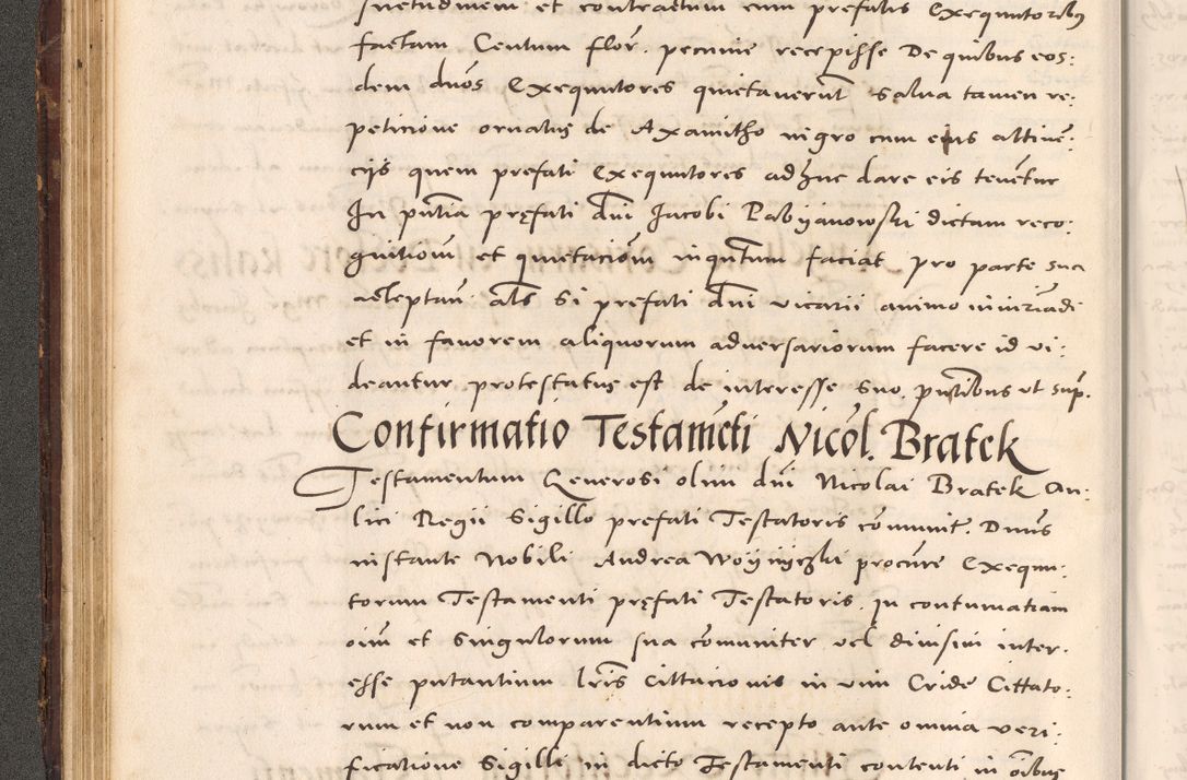 Zdjęcie nr 106 dla obiektu archiwalnego: Acta actorum causarum, sentenciarum tam diffinitivarum quam interloquutoriarum, decretorum, obligationum, quietationum et constitucionum procuratorum coram reverendo domino Bartholomeo Ganthkowsky cancellario Gnesnensi, archidiacono et reverendissimi in Christo patris domini Andree Dei gratia episcopi Cracoviensis vicario in spiritualibus generali Cracoviensi ad annum Domini millesimum quingentesimum quingentesimum primum, cuius indictio nona, pontificatus sanctissimi in Christo patris domini Julii divina providencia pape tercii, annus secundus (sic!) felici omine incipiutur.