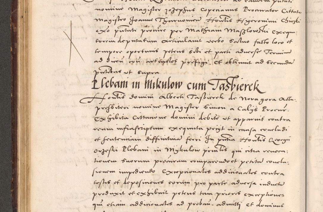 Zdjęcie nr 104 dla obiektu archiwalnego: Acta actorum causarum, sentenciarum tam diffinitivarum quam interloquutoriarum, decretorum, obligationum, quietationum et constitucionum procuratorum coram reverendo domino Bartholomeo Ganthkowsky cancellario Gnesnensi, archidiacono et reverendissimi in Christo patris domini Andree Dei gratia episcopi Cracoviensis vicario in spiritualibus generali Cracoviensi ad annum Domini millesimum quingentesimum quingentesimum primum, cuius indictio nona, pontificatus sanctissimi in Christo patris domini Julii divina providencia pape tercii, annus secundus (sic!) felici omine incipiutur.