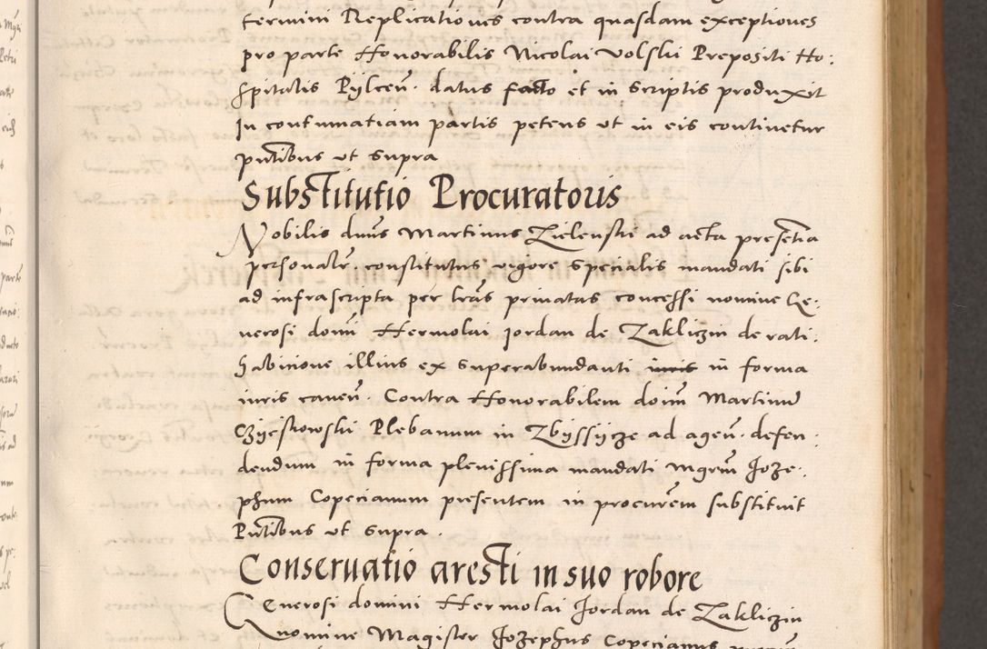 Zdjęcie nr 103 dla obiektu archiwalnego: Acta actorum causarum, sentenciarum tam diffinitivarum quam interloquutoriarum, decretorum, obligationum, quietationum et constitucionum procuratorum coram reverendo domino Bartholomeo Ganthkowsky cancellario Gnesnensi, archidiacono et reverendissimi in Christo patris domini Andree Dei gratia episcopi Cracoviensis vicario in spiritualibus generali Cracoviensi ad annum Domini millesimum quingentesimum quingentesimum primum, cuius indictio nona, pontificatus sanctissimi in Christo patris domini Julii divina providencia pape tercii, annus secundus (sic!) felici omine incipiutur.