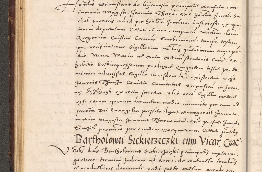 Zdjęcie nr 72 dla obiektu archiwalnego: Acta actorum causarum, sentenciarum tam diffinitivarum quam interloquutoriarum, decretorum, obligationum, quietationum et constitucionum procuratorum coram reverendo domino Bartholomeo Ganthkowsky cancellario Gnesnensi, archidiacono et reverendissimi in Christo patris domini Andree Dei gratia episcopi Cracoviensis vicario in spiritualibus generali Cracoviensi ad annum Domini millesimum quingentesimum quingentesimum primum, cuius indictio nona, pontificatus sanctissimi in Christo patris domini Julii divina providencia pape tercii, annus secundus (sic!) felici omine incipiutur.