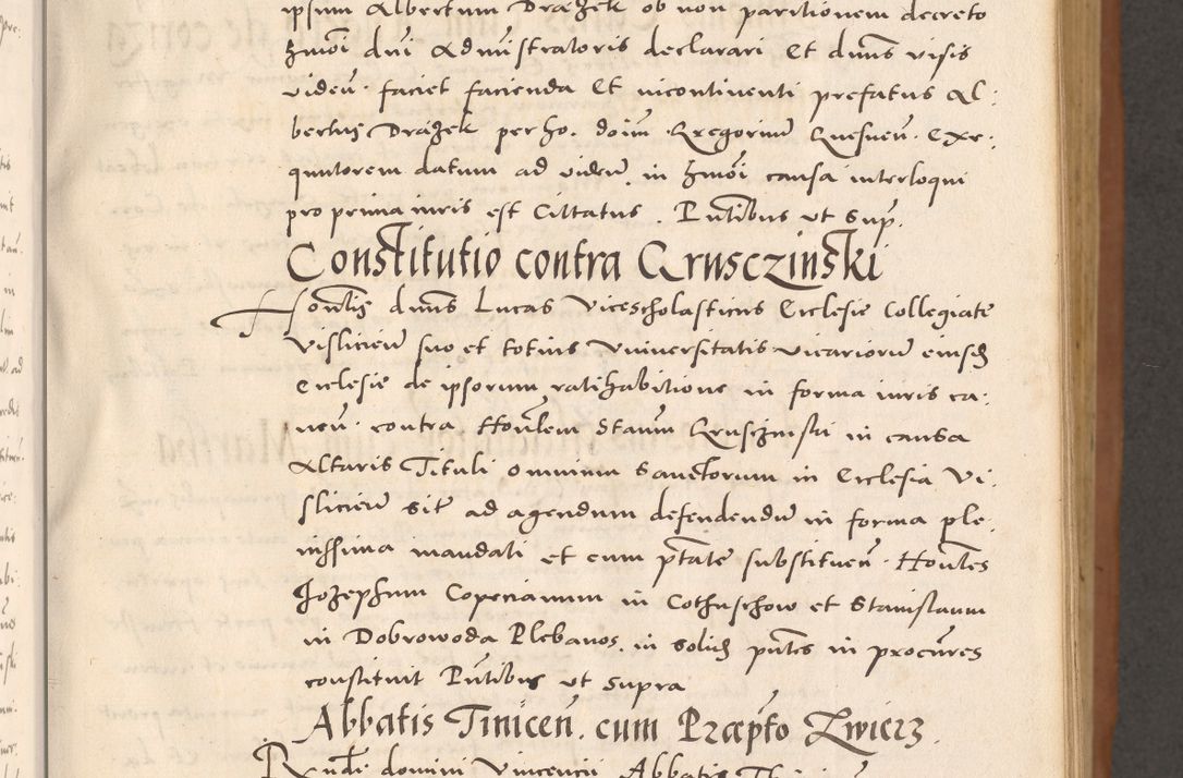 Zdjęcie nr 67 dla obiektu archiwalnego: Acta actorum causarum, sentenciarum tam diffinitivarum quam interloquutoriarum, decretorum, obligationum, quietationum et constitucionum procuratorum coram reverendo domino Bartholomeo Ganthkowsky cancellario Gnesnensi, archidiacono et reverendissimi in Christo patris domini Andree Dei gratia episcopi Cracoviensis vicario in spiritualibus generali Cracoviensi ad annum Domini millesimum quingentesimum quingentesimum primum, cuius indictio nona, pontificatus sanctissimi in Christo patris domini Julii divina providencia pape tercii, annus secundus (sic!) felici omine incipiutur.