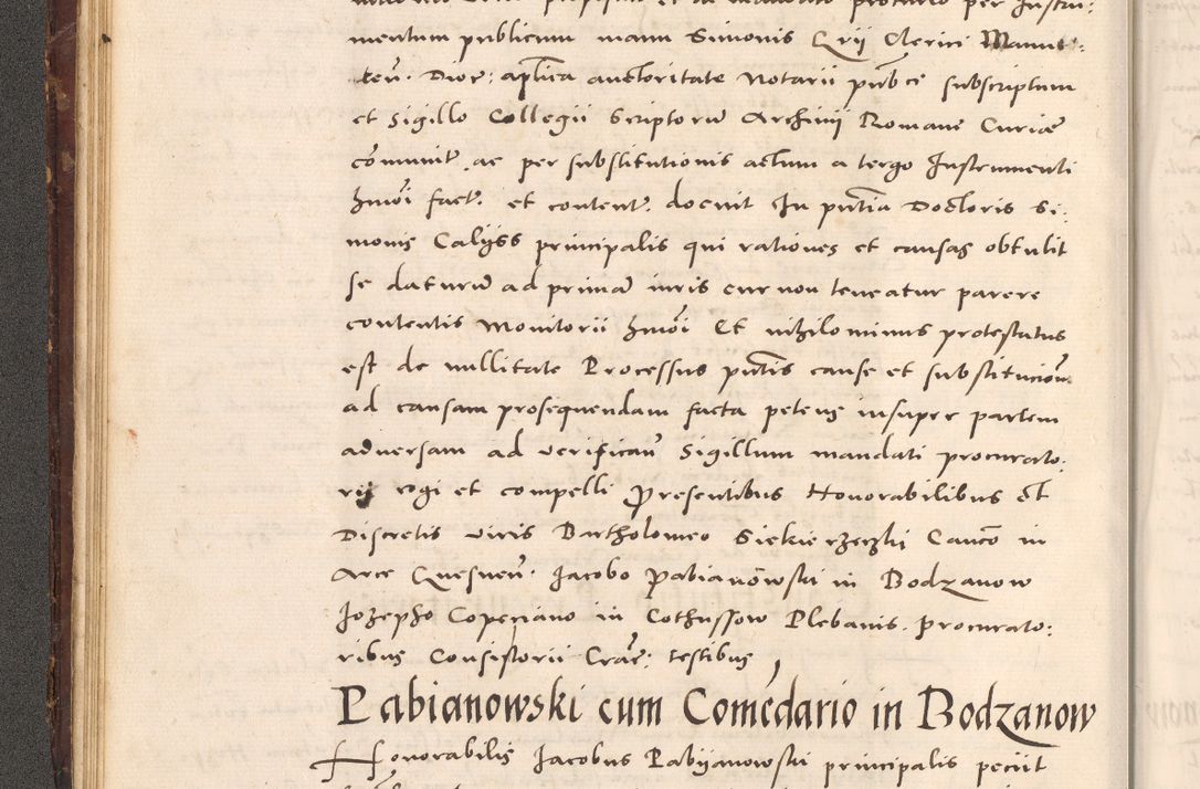 Zdjęcie nr 54 dla obiektu archiwalnego: Acta actorum causarum, sentenciarum tam diffinitivarum quam interloquutoriarum, decretorum, obligationum, quietationum et constitucionum procuratorum coram reverendo domino Bartholomeo Ganthkowsky cancellario Gnesnensi, archidiacono et reverendissimi in Christo patris domini Andree Dei gratia episcopi Cracoviensis vicario in spiritualibus generali Cracoviensi ad annum Domini millesimum quingentesimum quingentesimum primum, cuius indictio nona, pontificatus sanctissimi in Christo patris domini Julii divina providencia pape tercii, annus secundus (sic!) felici omine incipiutur.