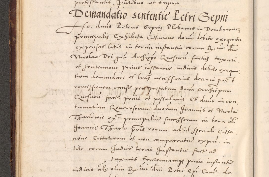 Zdjęcie nr 46 dla obiektu archiwalnego: Acta actorum causarum, sentenciarum tam diffinitivarum quam interloquutoriarum, decretorum, obligationum, quietationum et constitucionum procuratorum coram reverendo domino Bartholomeo Ganthkowsky cancellario Gnesnensi, archidiacono et reverendissimi in Christo patris domini Andree Dei gratia episcopi Cracoviensis vicario in spiritualibus generali Cracoviensi ad annum Domini millesimum quingentesimum quingentesimum primum, cuius indictio nona, pontificatus sanctissimi in Christo patris domini Julii divina providencia pape tercii, annus secundus (sic!) felici omine incipiutur.