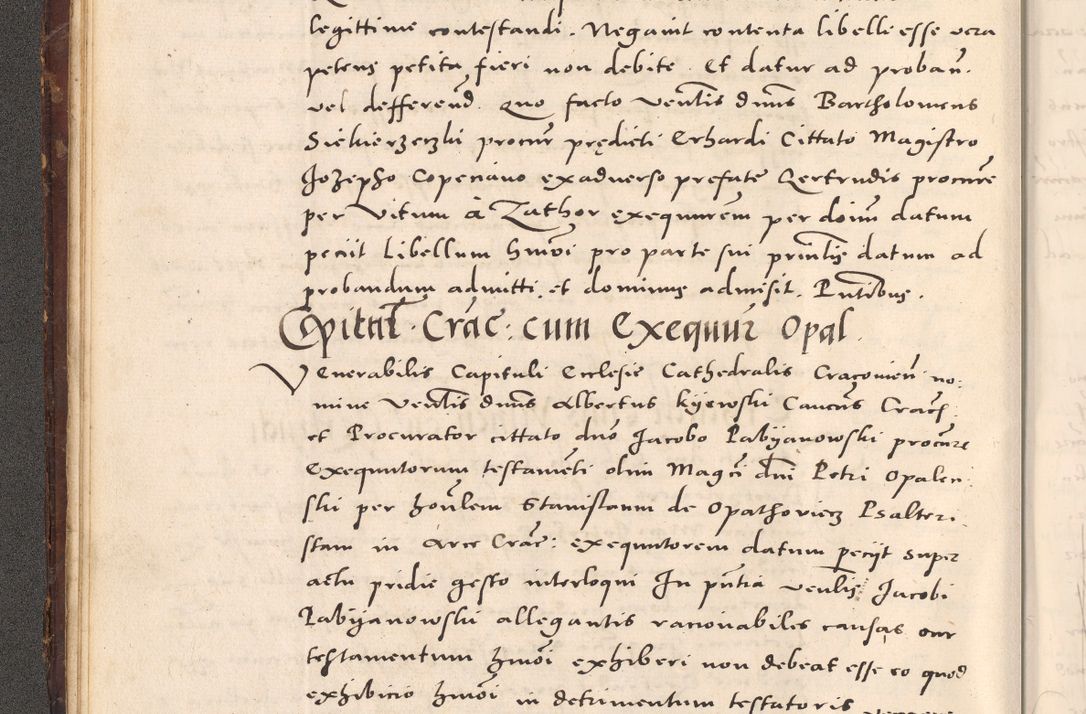 Zdjęcie nr 38 dla obiektu archiwalnego: Acta actorum causarum, sentenciarum tam diffinitivarum quam interloquutoriarum, decretorum, obligationum, quietationum et constitucionum procuratorum coram reverendo domino Bartholomeo Ganthkowsky cancellario Gnesnensi, archidiacono et reverendissimi in Christo patris domini Andree Dei gratia episcopi Cracoviensis vicario in spiritualibus generali Cracoviensi ad annum Domini millesimum quingentesimum quingentesimum primum, cuius indictio nona, pontificatus sanctissimi in Christo patris domini Julii divina providencia pape tercii, annus secundus (sic!) felici omine incipiutur.