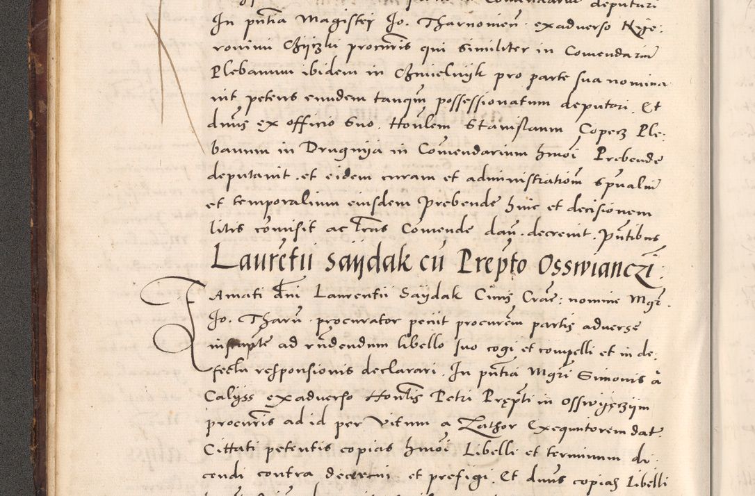 Zdjęcie nr 34 dla obiektu archiwalnego: Acta actorum causarum, sentenciarum tam diffinitivarum quam interloquutoriarum, decretorum, obligationum, quietationum et constitucionum procuratorum coram reverendo domino Bartholomeo Ganthkowsky cancellario Gnesnensi, archidiacono et reverendissimi in Christo patris domini Andree Dei gratia episcopi Cracoviensis vicario in spiritualibus generali Cracoviensi ad annum Domini millesimum quingentesimum quingentesimum primum, cuius indictio nona, pontificatus sanctissimi in Christo patris domini Julii divina providencia pape tercii, annus secundus (sic!) felici omine incipiutur.