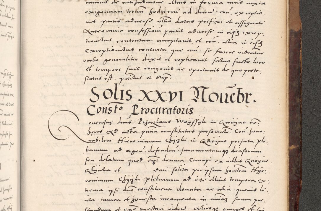 Zdjęcie nr 1165 dla obiektu archiwalnego: Acta actorum causarum, sentenciarum tam diffinitivarum quam interloquutoriarum, decretorum, obligationum, quietationum et constitucionum procuratorum coram reverendo domino Bartholomeo Ganthkowski cancellario Gnesnensi, archidiacono et reverendissimi in Christo patris domini Andree Dei gratia episcopi Cracoviensis vicario in spiritualibus generali Cracoviensi ad annum Domini millesimum quingentesimum quingentesimum secundum, cuius indictio decima, pontificatus Julii pape tercii, annus tercius, foeliciter continuantur.