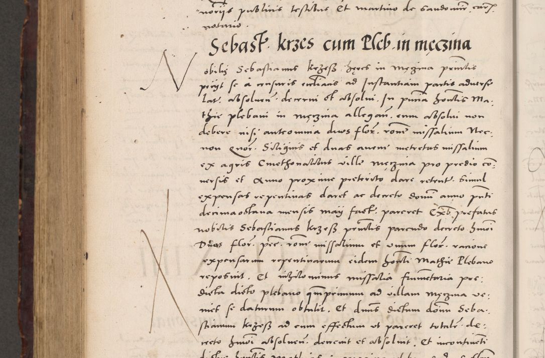Zdjęcie nr 1146 dla obiektu archiwalnego: Acta actorum causarum, sentenciarum tam diffinitivarum quam interloquutoriarum, decretorum, obligationum, quietationum et constitucionum procuratorum coram reverendo domino Bartholomeo Ganthkowski cancellario Gnesnensi, archidiacono et reverendissimi in Christo patris domini Andree Dei gratia episcopi Cracoviensis vicario in spiritualibus generali Cracoviensi ad annum Domini millesimum quingentesimum quingentesimum secundum, cuius indictio decima, pontificatus Julii pape tercii, annus tercius, foeliciter continuantur.