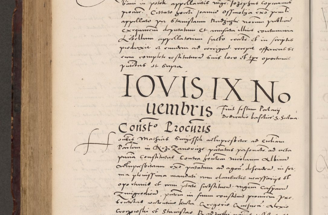 Zdjęcie nr 1142 dla obiektu archiwalnego: Acta actorum causarum, sentenciarum tam diffinitivarum quam interloquutoriarum, decretorum, obligationum, quietationum et constitucionum procuratorum coram reverendo domino Bartholomeo Ganthkowski cancellario Gnesnensi, archidiacono et reverendissimi in Christo patris domini Andree Dei gratia episcopi Cracoviensis vicario in spiritualibus generali Cracoviensi ad annum Domini millesimum quingentesimum quingentesimum secundum, cuius indictio decima, pontificatus Julii pape tercii, annus tercius, foeliciter continuantur.