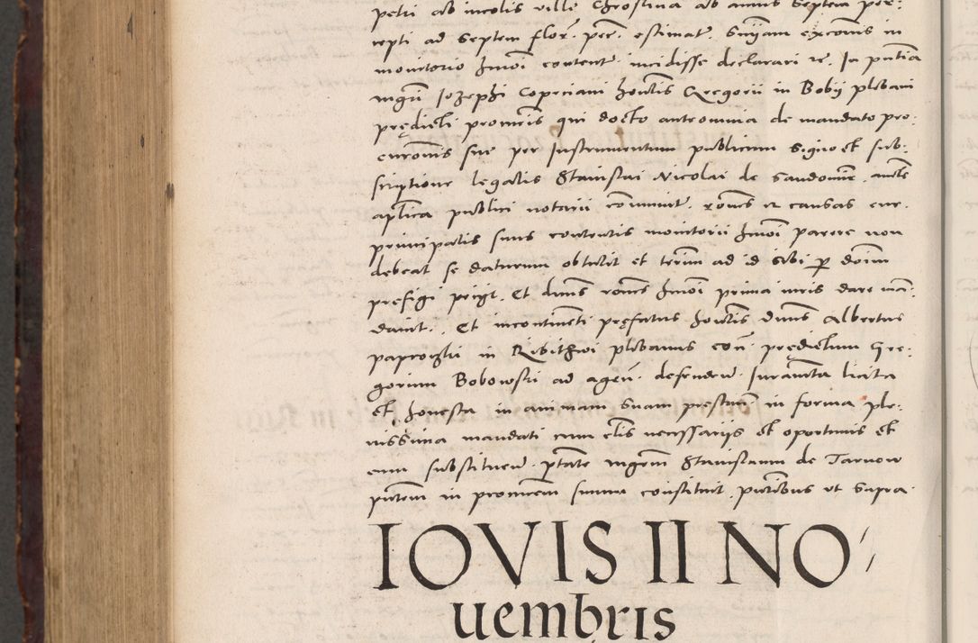 Zdjęcie nr 1130 dla obiektu archiwalnego: Acta actorum causarum, sentenciarum tam diffinitivarum quam interloquutoriarum, decretorum, obligationum, quietationum et constitucionum procuratorum coram reverendo domino Bartholomeo Ganthkowski cancellario Gnesnensi, archidiacono et reverendissimi in Christo patris domini Andree Dei gratia episcopi Cracoviensis vicario in spiritualibus generali Cracoviensi ad annum Domini millesimum quingentesimum quingentesimum secundum, cuius indictio decima, pontificatus Julii pape tercii, annus tercius, foeliciter continuantur.