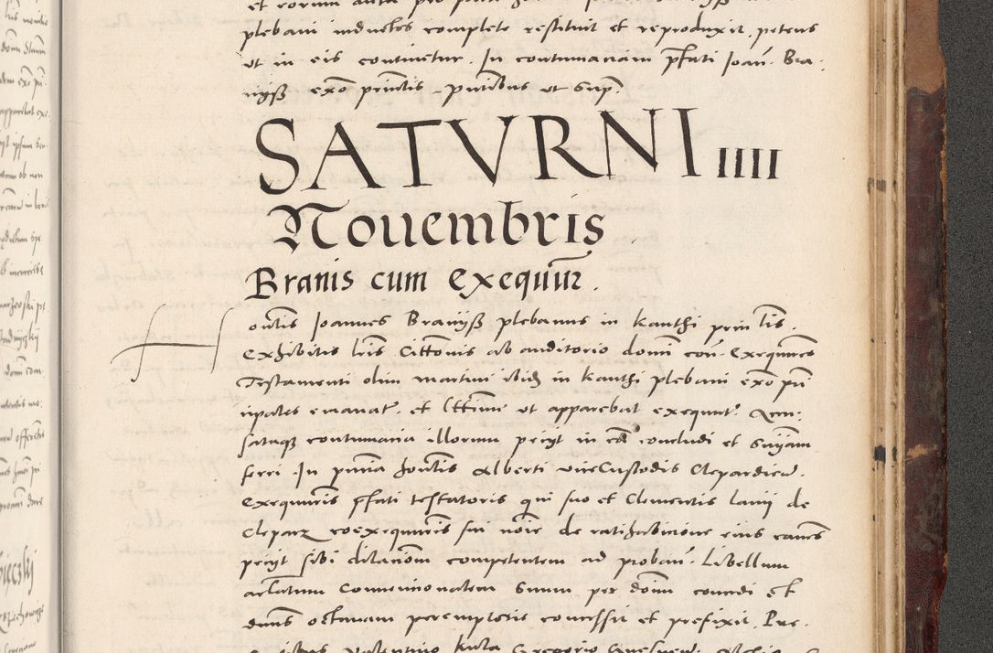 Zdjęcie nr 1133 dla obiektu archiwalnego: Acta actorum causarum, sentenciarum tam diffinitivarum quam interloquutoriarum, decretorum, obligationum, quietationum et constitucionum procuratorum coram reverendo domino Bartholomeo Ganthkowski cancellario Gnesnensi, archidiacono et reverendissimi in Christo patris domini Andree Dei gratia episcopi Cracoviensis vicario in spiritualibus generali Cracoviensi ad annum Domini millesimum quingentesimum quingentesimum secundum, cuius indictio decima, pontificatus Julii pape tercii, annus tercius, foeliciter continuantur.