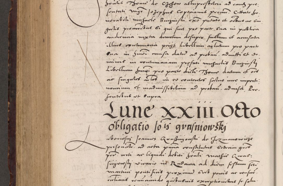 Zdjęcie nr 1114 dla obiektu archiwalnego: Acta actorum causarum, sentenciarum tam diffinitivarum quam interloquutoriarum, decretorum, obligationum, quietationum et constitucionum procuratorum coram reverendo domino Bartholomeo Ganthkowski cancellario Gnesnensi, archidiacono et reverendissimi in Christo patris domini Andree Dei gratia episcopi Cracoviensis vicario in spiritualibus generali Cracoviensi ad annum Domini millesimum quingentesimum quingentesimum secundum, cuius indictio decima, pontificatus Julii pape tercii, annus tercius, foeliciter continuantur.